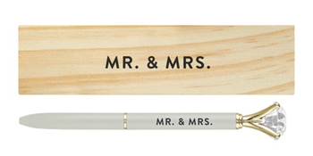 Mr & Mrs Wood Box Pen